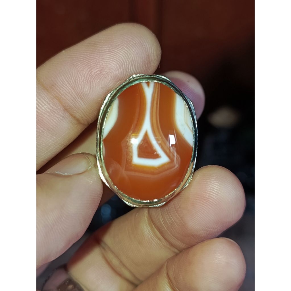 Akik Sulaiman Motif Kantong Semar Natural