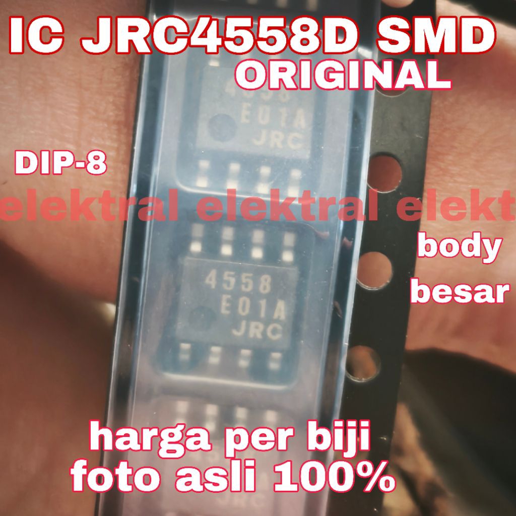 IC JRC4558D SMD ORIGINAL dip-8 body besar JRC 4558 SMD ORI