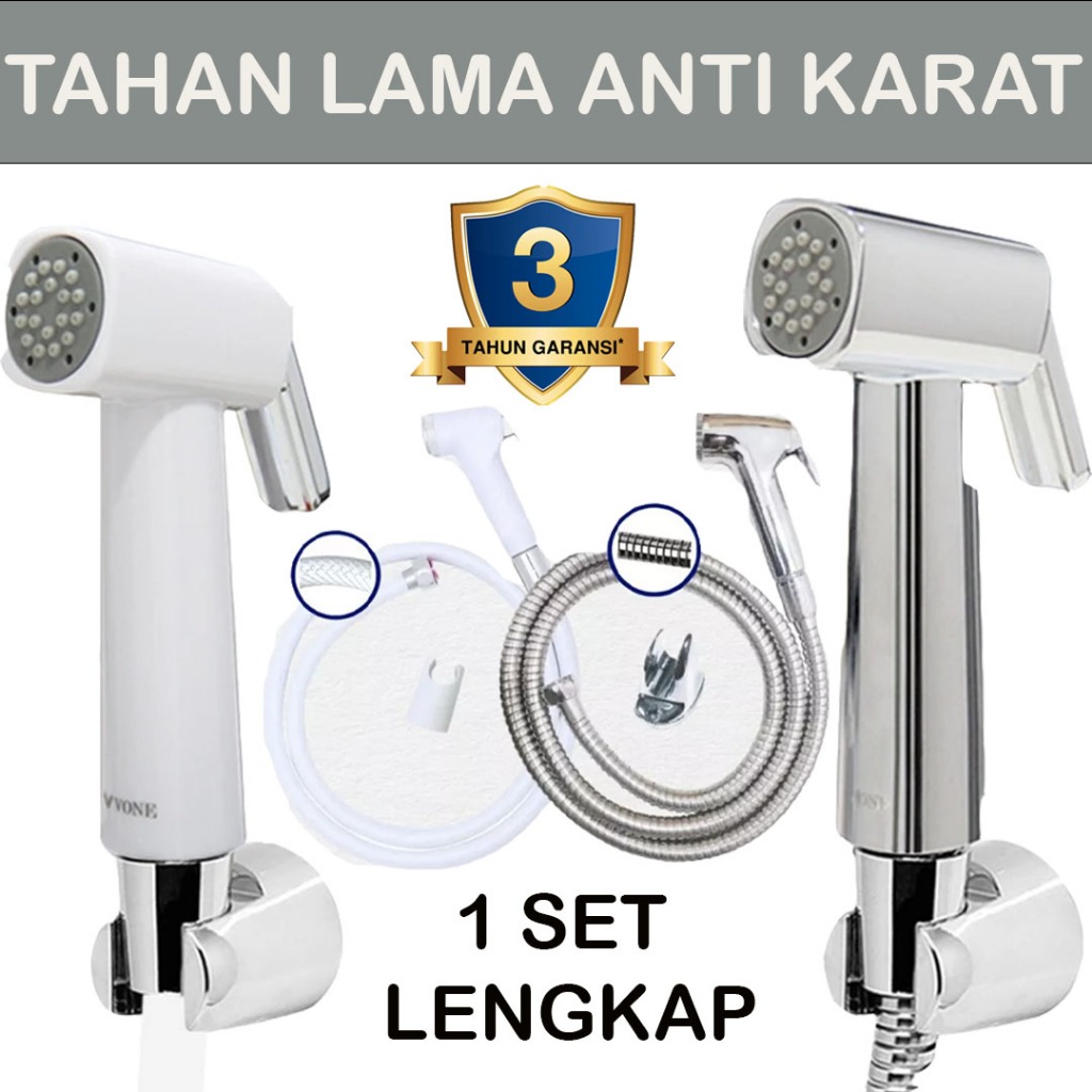 Jet Shower Closet SUS304 Tahan Karat 1 Set Jet Shower Kamar Mandi Kran Jet Closet Shower Closet Dudu
