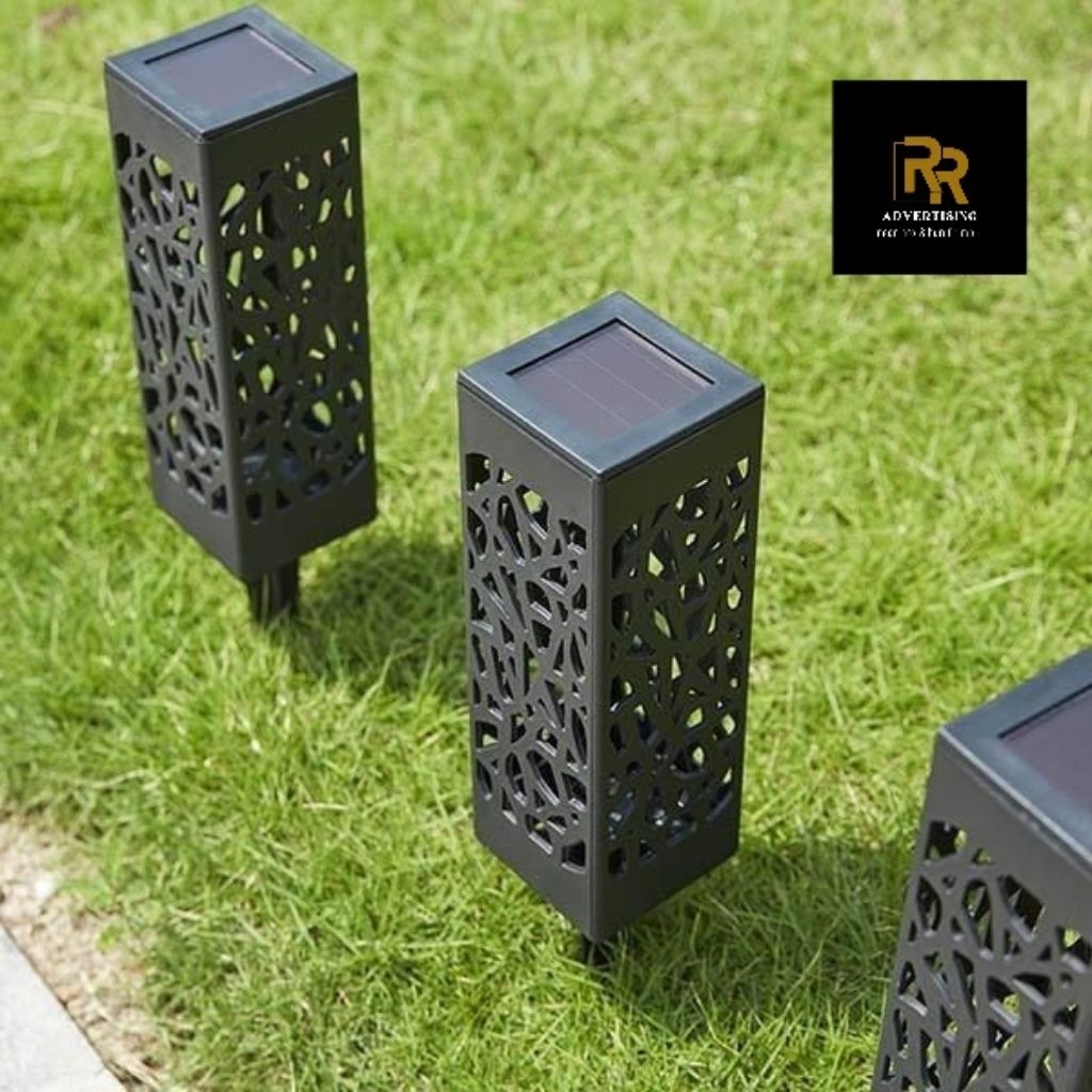 Lampu Taman Minimalis Laser Cutting Motif Custom | Lampu Outdoor Tahan Air | Bollard Garden Light LE