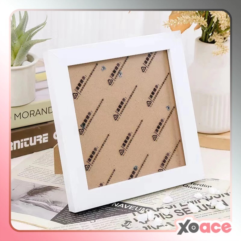 Frame Bingkai Foto Persegi Plastik Putih