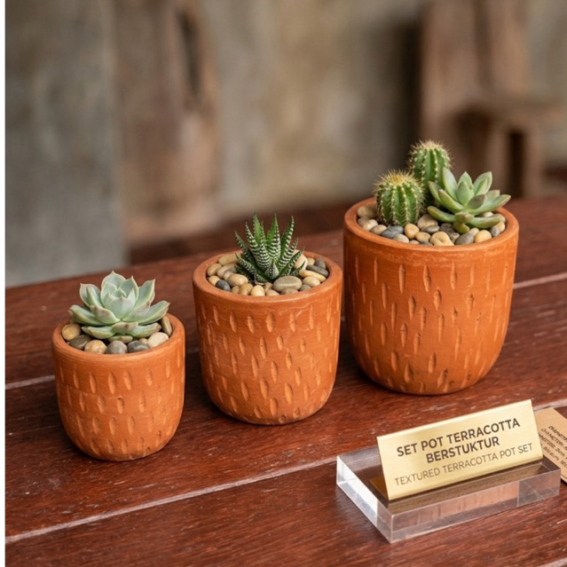 pot terakota pot kaktus pot mini gerabah tanah liat