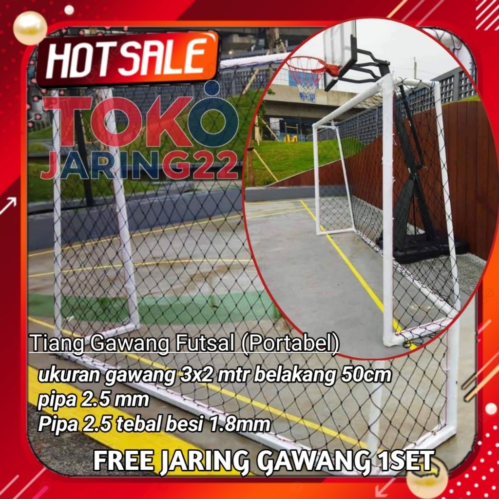 Tiang Gawang Futsal Portabel – Standar Internasional (Profesional)