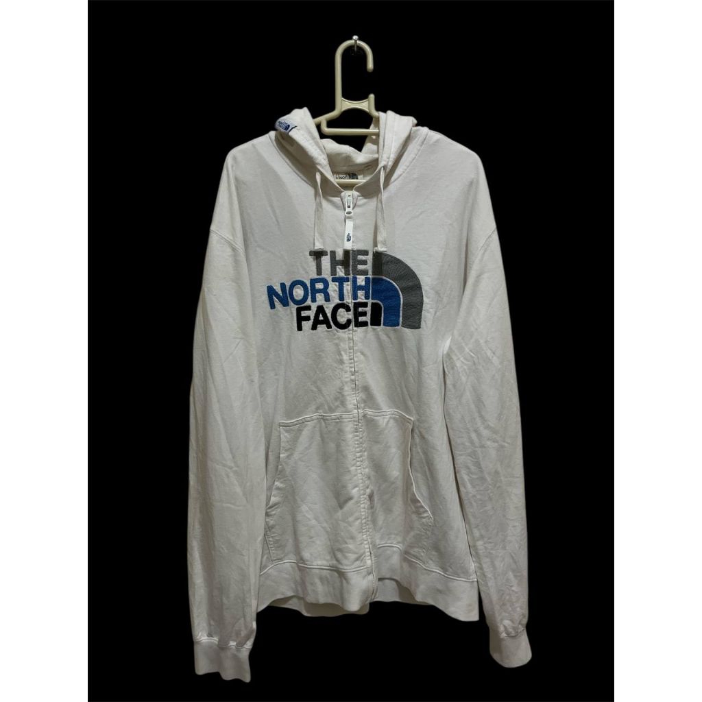 hoodie zipper putih tnf bordir sz XL (120-122*73) minus