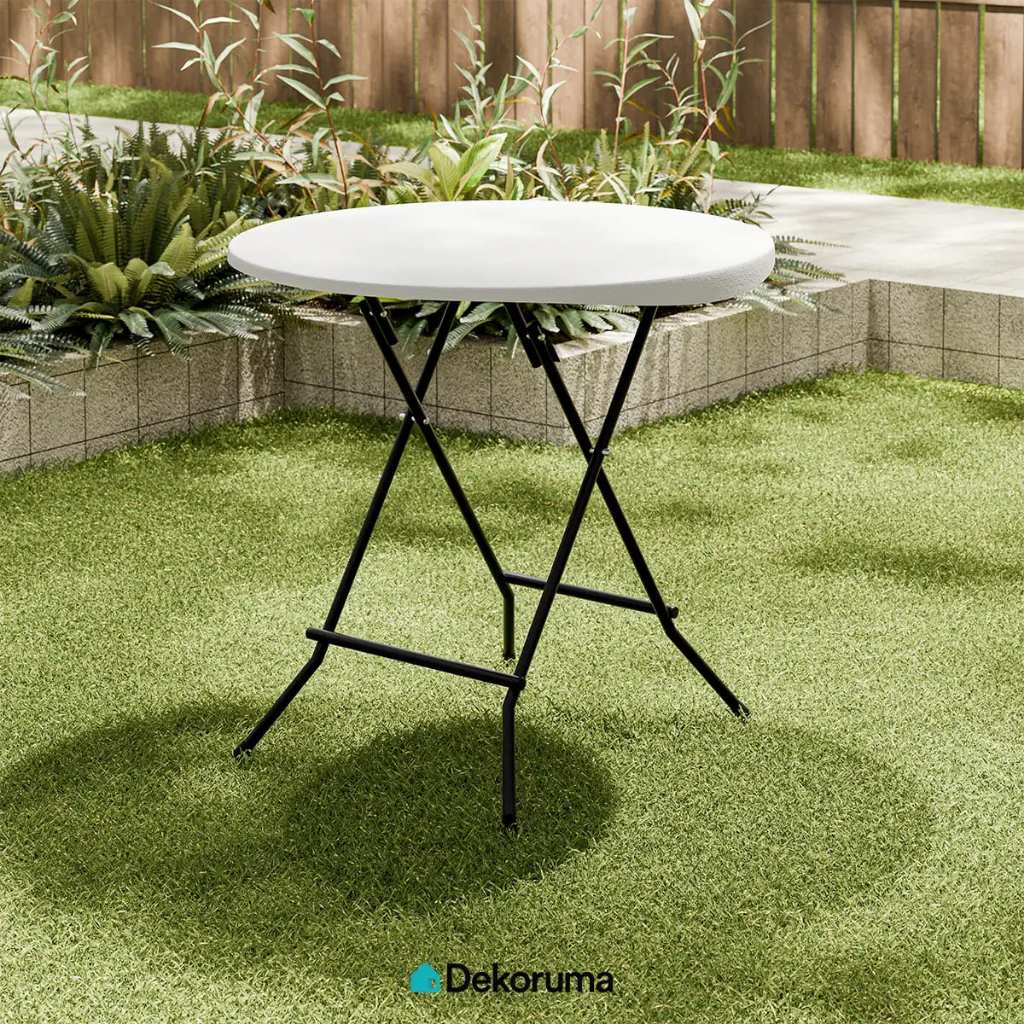 Dekoruma KIMBER Meja Bulat Lipat Serbaguna / Meja Bundar Outdoor Plastik / Foldable Table / Furnitur