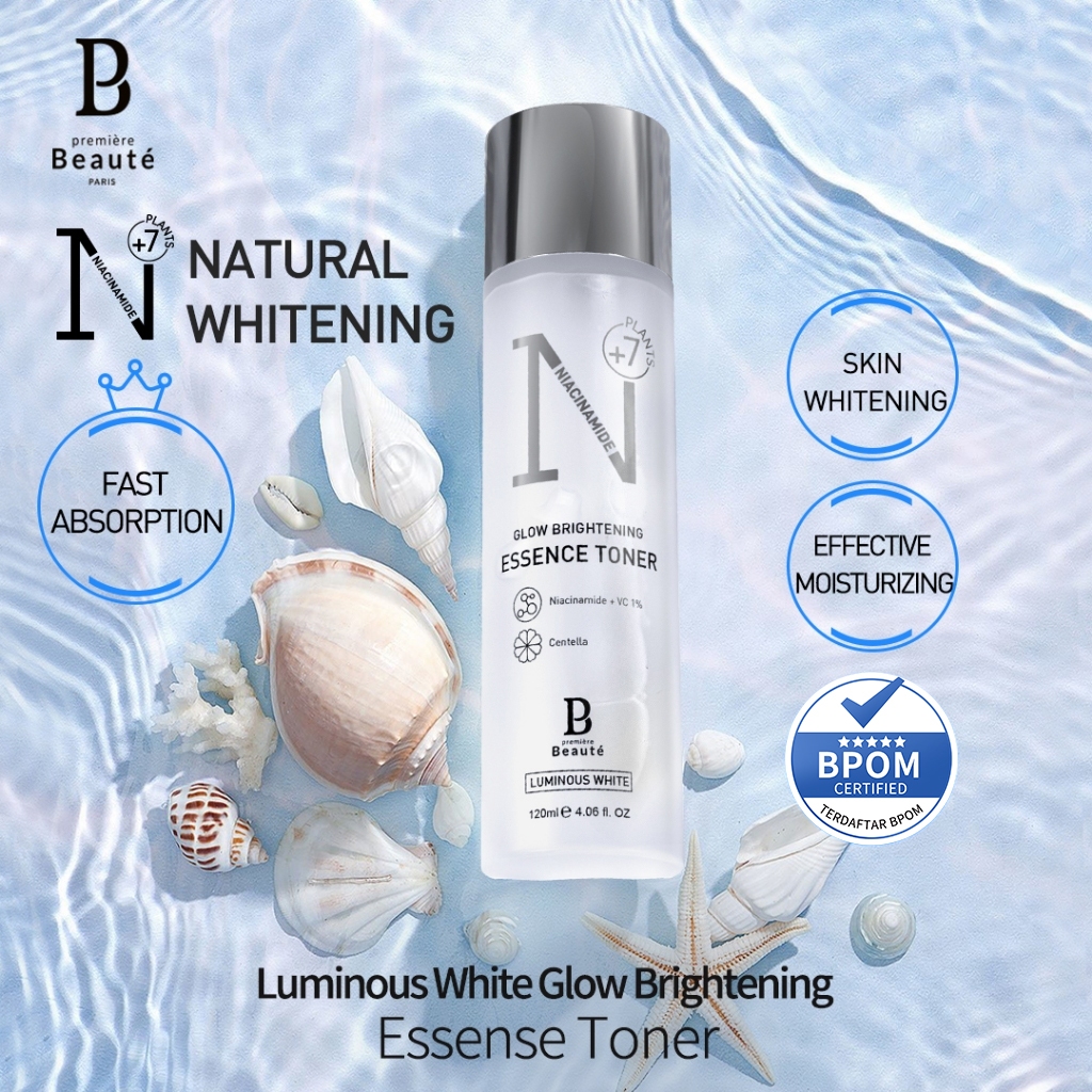 PREMIERE BEAUTE Essence Toner Niacinamide Centella White Glow Brightening 120ml glowing Hydrating Wh
