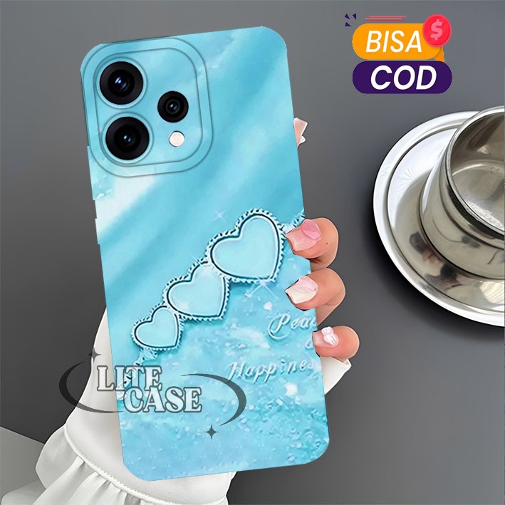 Fashion case Oppo Reno 15 5G Terbaru Motif love lucu  Keren Aesthetic Case lentur All Type Handphone
