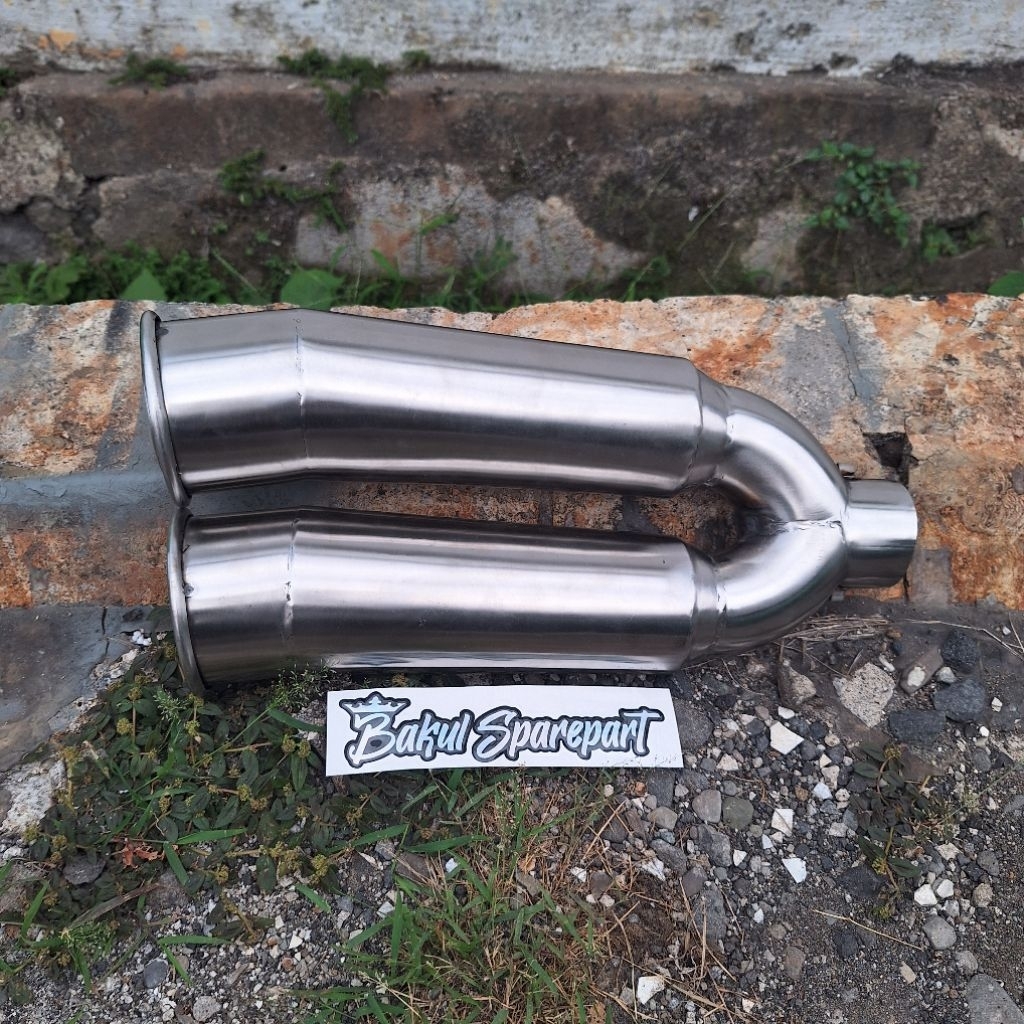 Knalpot Bobber Doble silincer Bobber Scrambler Japstyle Motor Custom