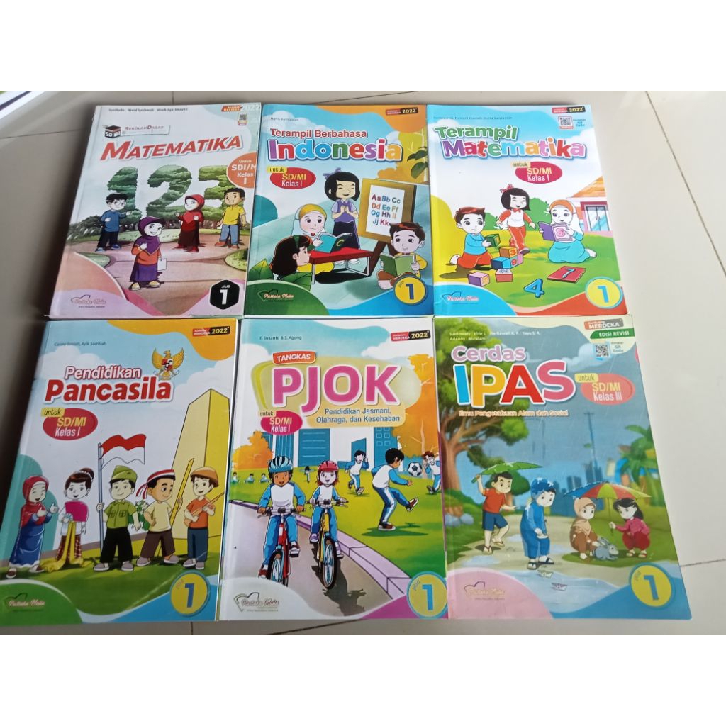 buku paket pelajaran kelas 1 SD pustaka mulia kurikulum merdeka