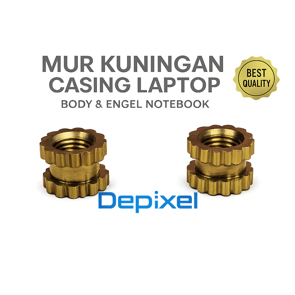 2pcs Mur Kuningan Casing Laptop - Body & Engsel Notebook