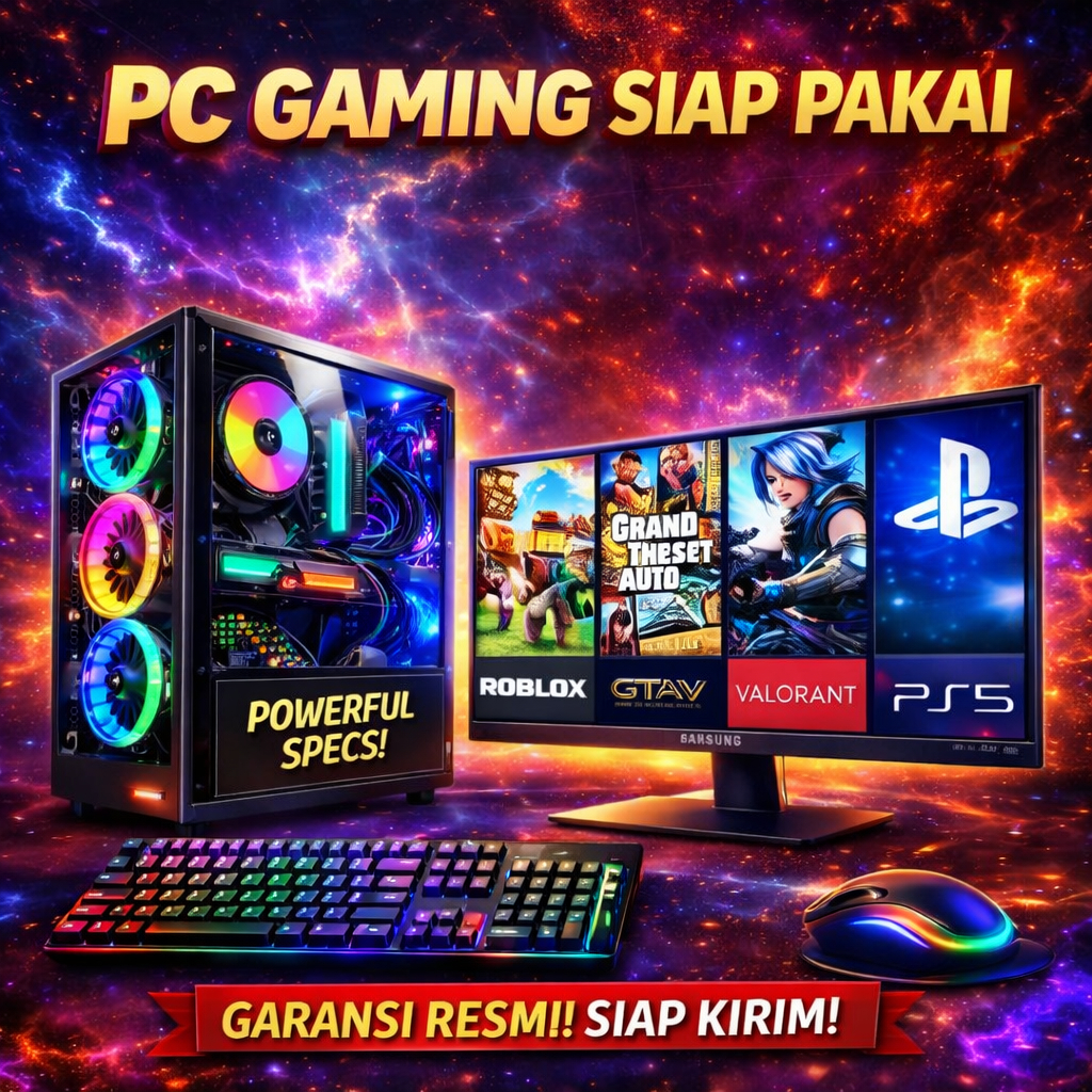 PC Gaming I7 + Monitor Fullset Siap Streaming – PC Gaming i7 Rakitan