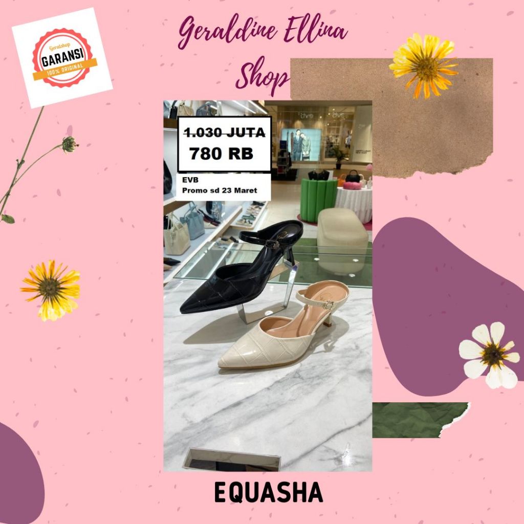 Sepatu heels Evb wanita original sale seri SHIELA