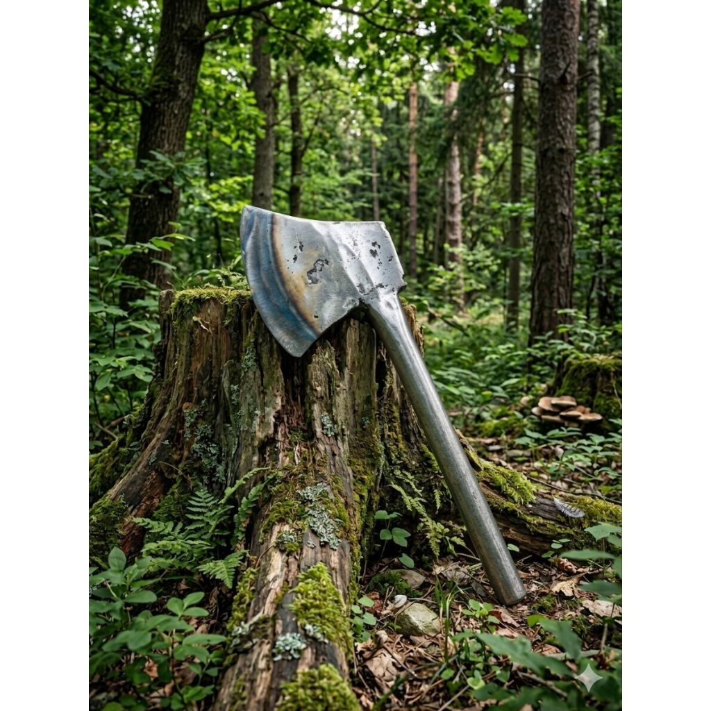 Kapak Baja Per Asli Anti Patah - Kampak Full Besi Las Paten Super Tebal 9mm - Alat Tebas Kayu & Tula