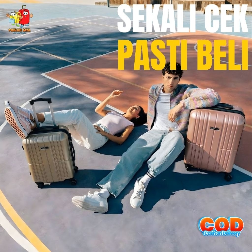 Koper kabin ABS 100%  ZL07 18 inch plastik koper murah koper polo