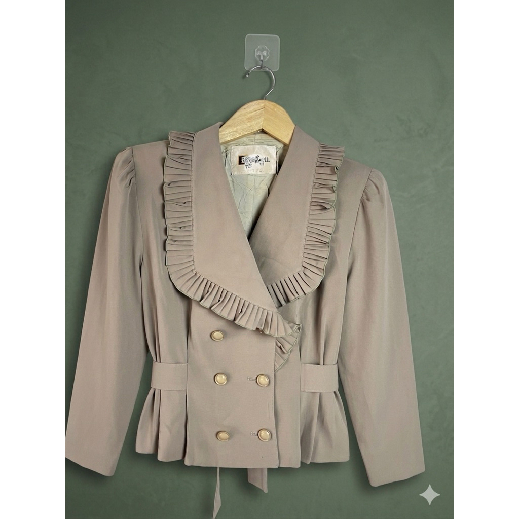 blazer cantik renda