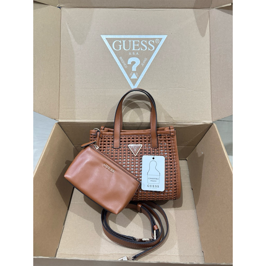 GUESS BAGS Brigitta Mini 2 in 1 tote - 10000% original - tas guess wanita