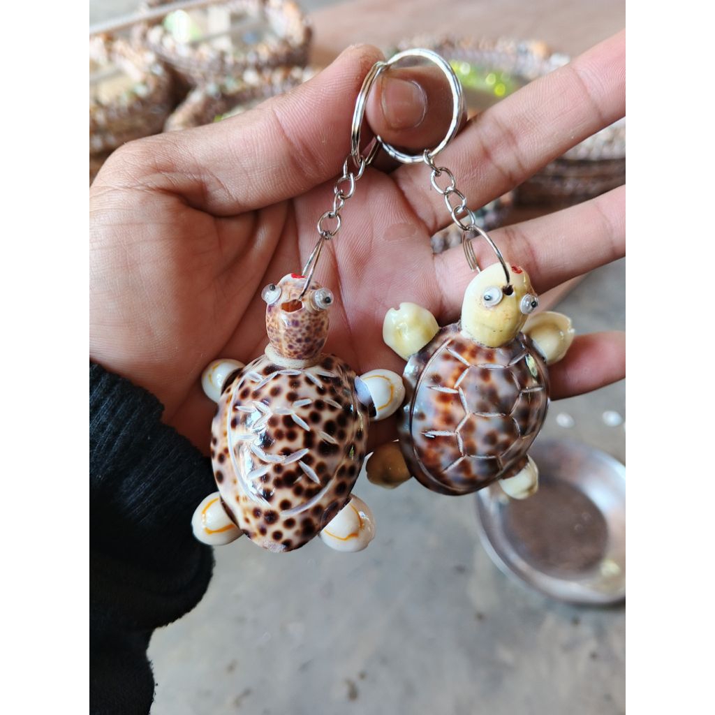 Gantungan kunci unik bentuk kura-kura / Kerajinan tangan sangat cocok untuk tugas prakarya sekolah/T