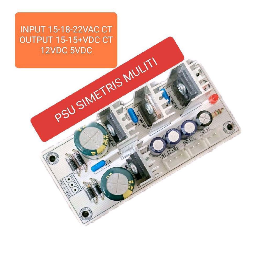 PSU simetris power supply  mixer audio power amplifier