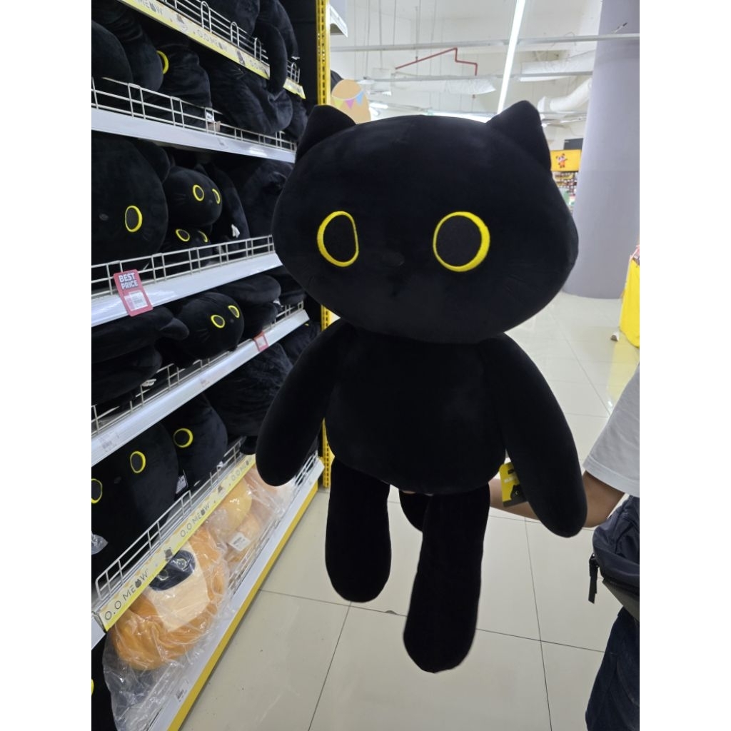 Jst MRDIY - Black kitten OO meow pillow