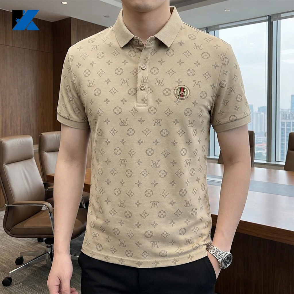 Kilas Kemeja Polos Lengan Pendek Pria Polo/Kemeja pria polos/Putih/hitam/khaki