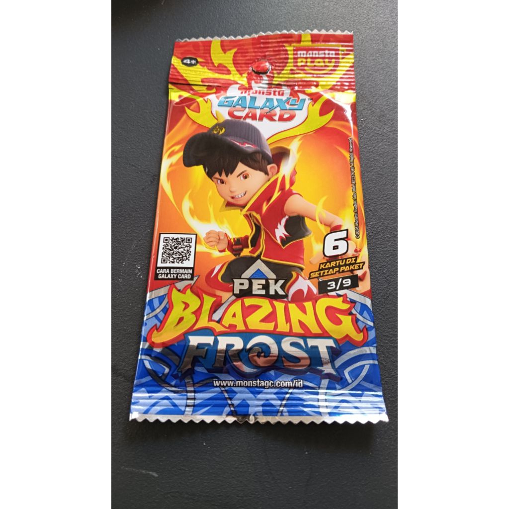 Blazing Frost AR, Kartu Pek Blazing Frost AR Boboiboy Maonsta Galaxy Card 3/9