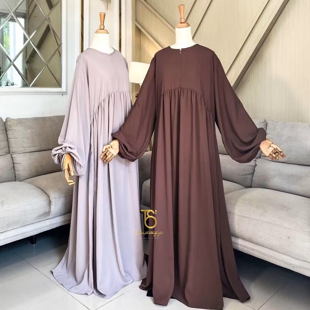 baju gamis Namira Abaya Eropa Lengan Balon by Tsurayya