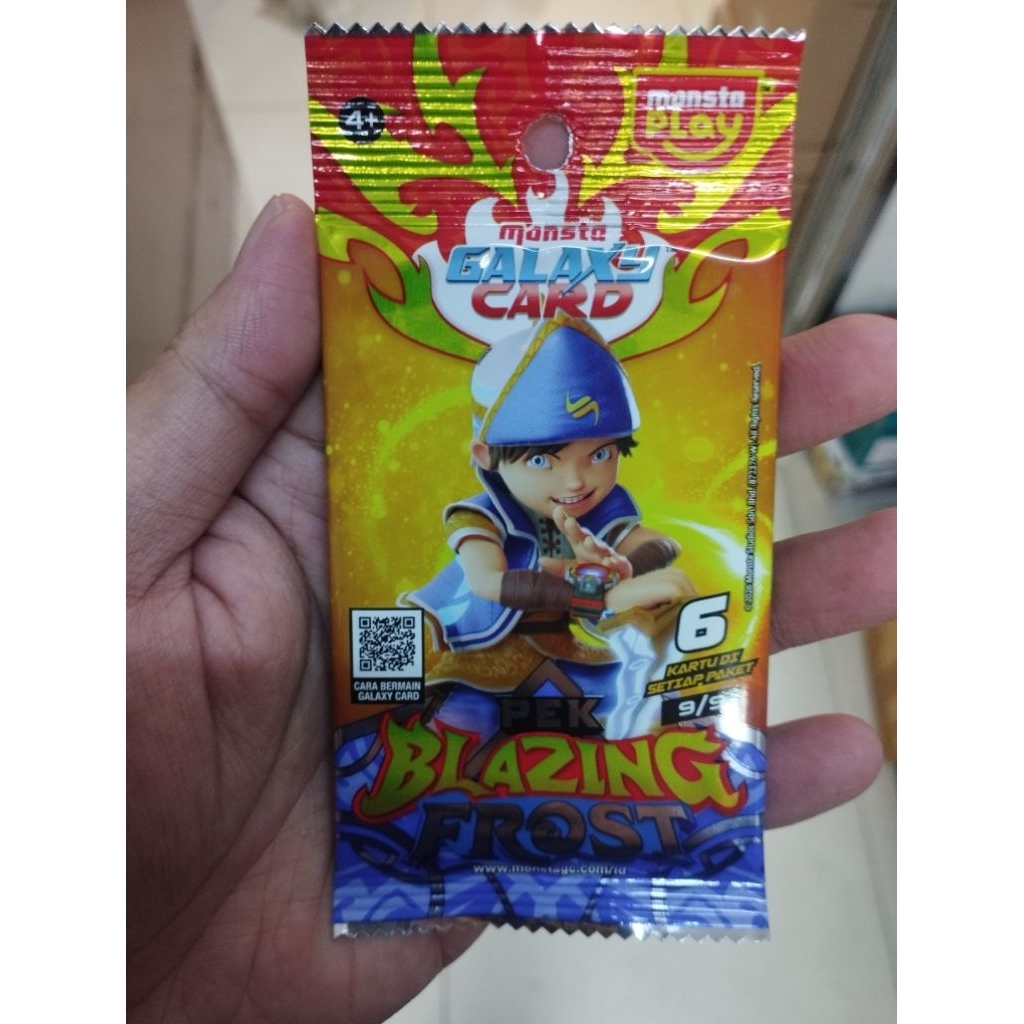 kartu Boboiboy Monsta Galaxy Card Pack bLazing Frost SR Sopan / Original