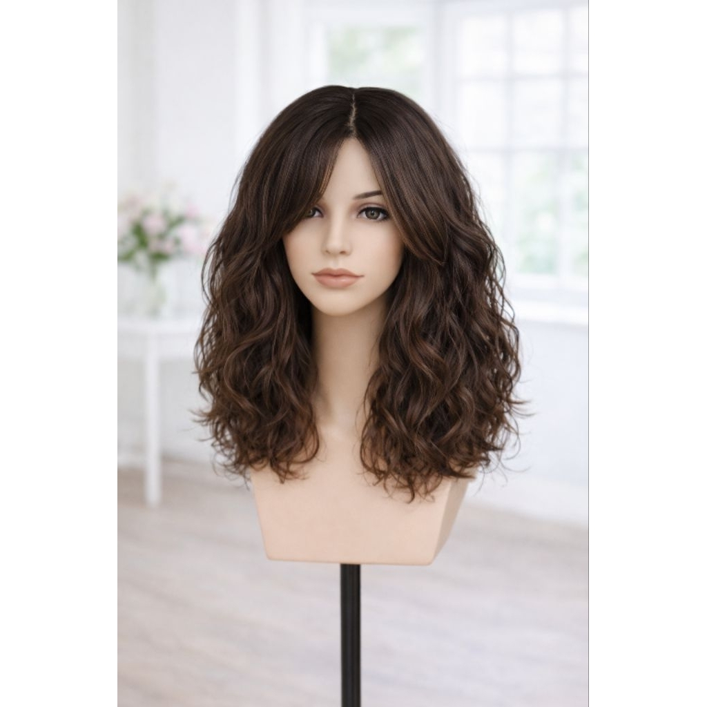 Wig Wanita Premium Natural & Ombre | Rambut Palsu Panjang & Sebahu | Hair Wig Korea Style Realistic