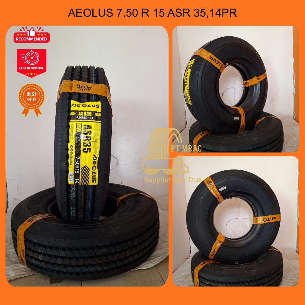 BAN KAWAT AEOLUS 750 R 15 ASR 35 SET, 14 PR (KOMPLIT)