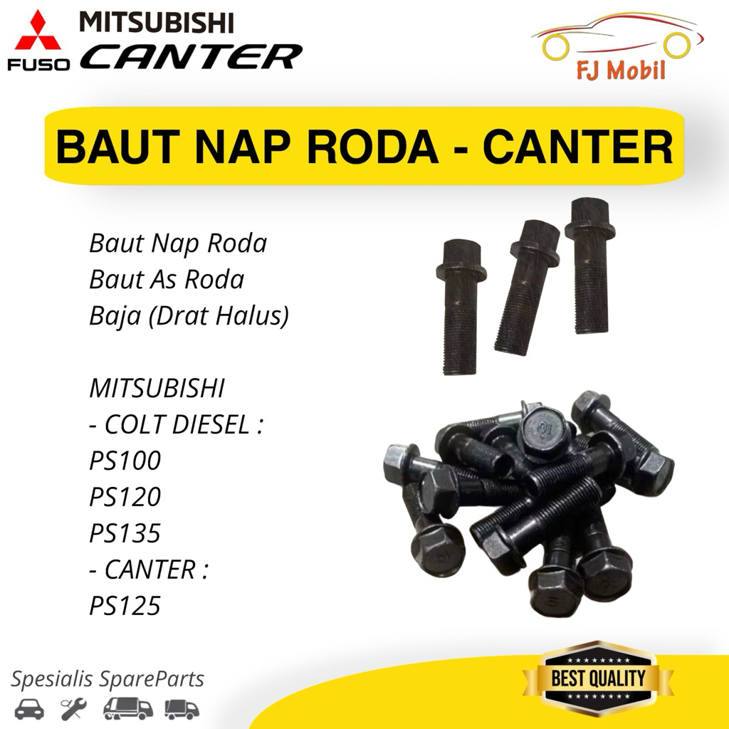 BAUT NAP RODA BAUT AS RODA MITSUBISHI CANTER PS125 COLT DIESEL PS100 PS120 PS135