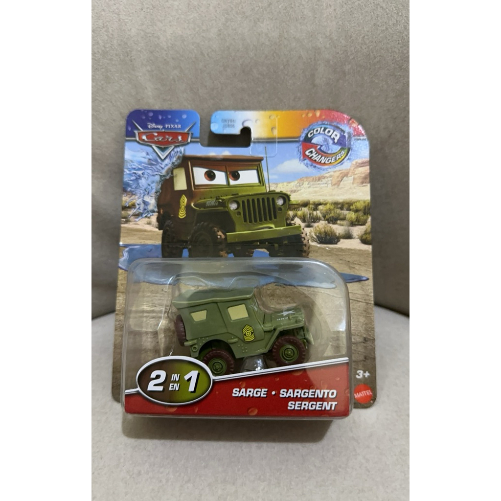 CARS DISNEY PIXAR SARGE SARGENTO SERGENTO COLOR CHANGERS - MCQUEEN