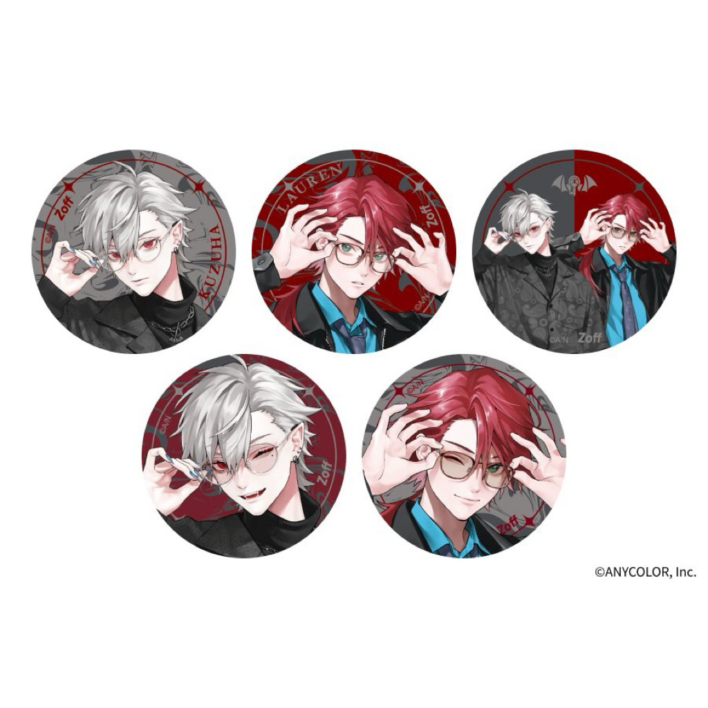 NIJISANJI JP Kuzuha Lauren Iroas Zoff Badge Glasses