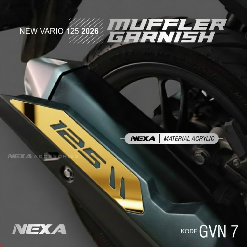 GARNISH MUFFLER HONDA VARIO NEW 125 TAHUN 2026 ATAU GARNISH KNALPOT VARIO 125 2026