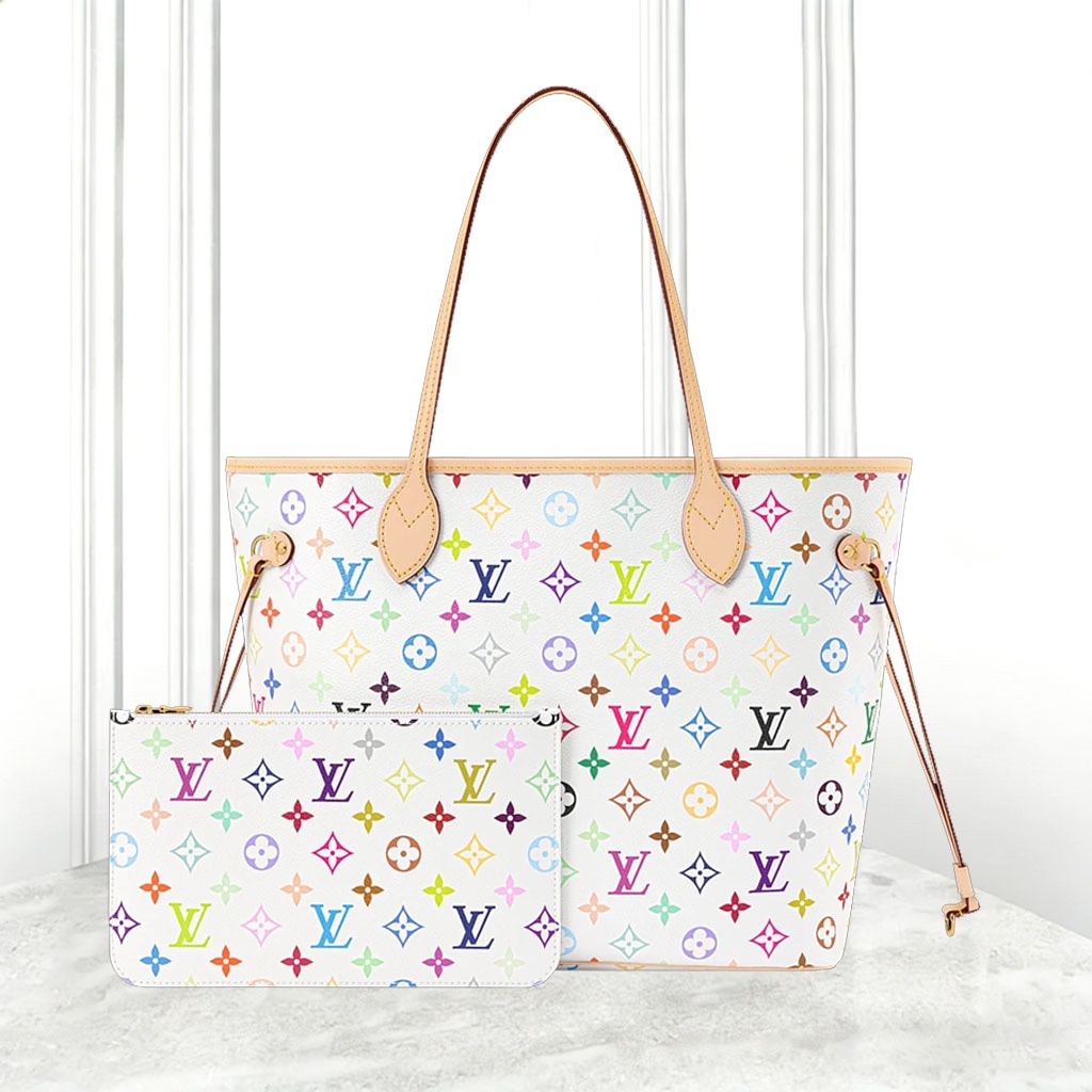 LV x TM NEVERFULL Tas Wanita Tote tas Tas bahu tunggal Tas Mama Kapasitas Besar