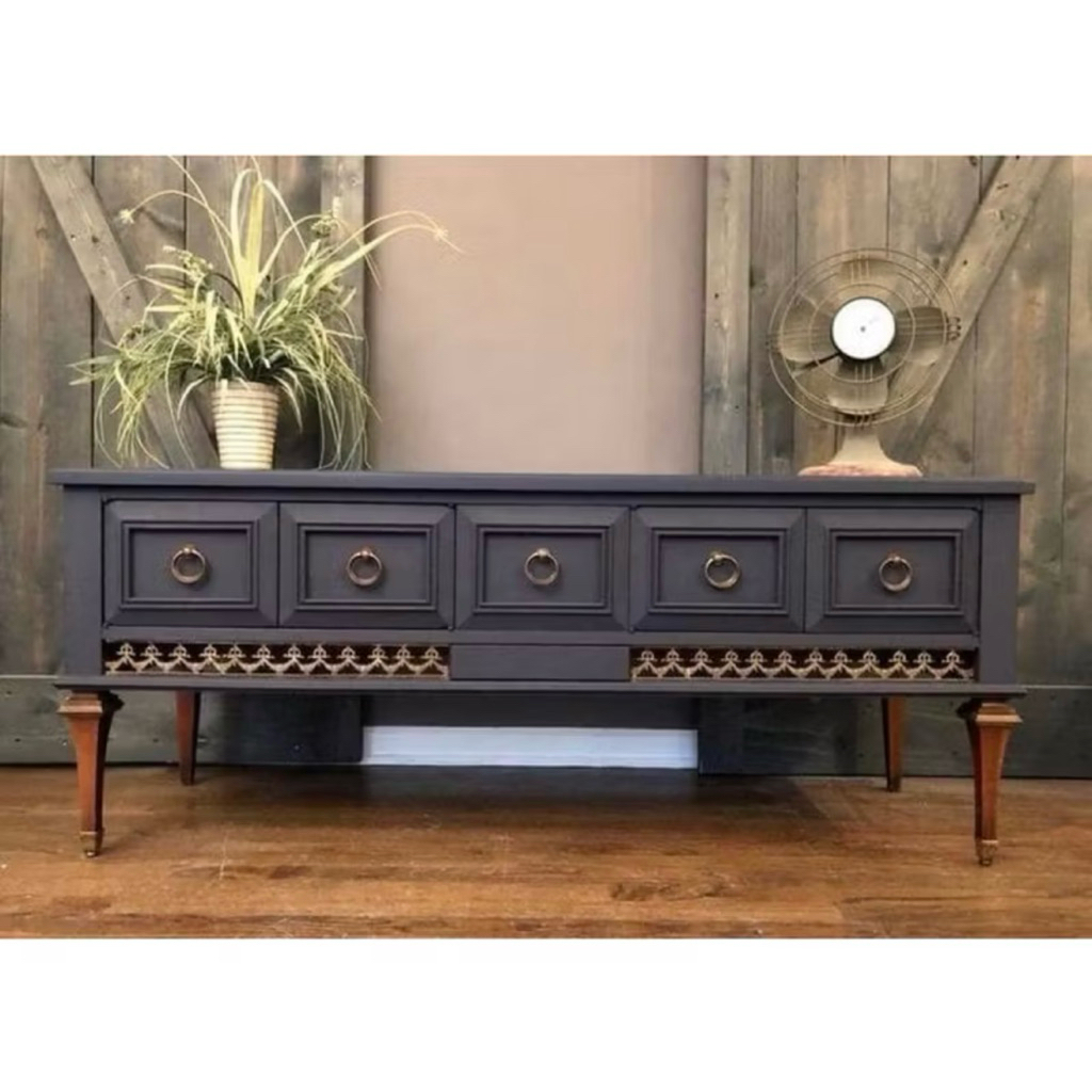 Bufet TV Kayu Jati Terbaik Meja TV Terbaru Warna Antik