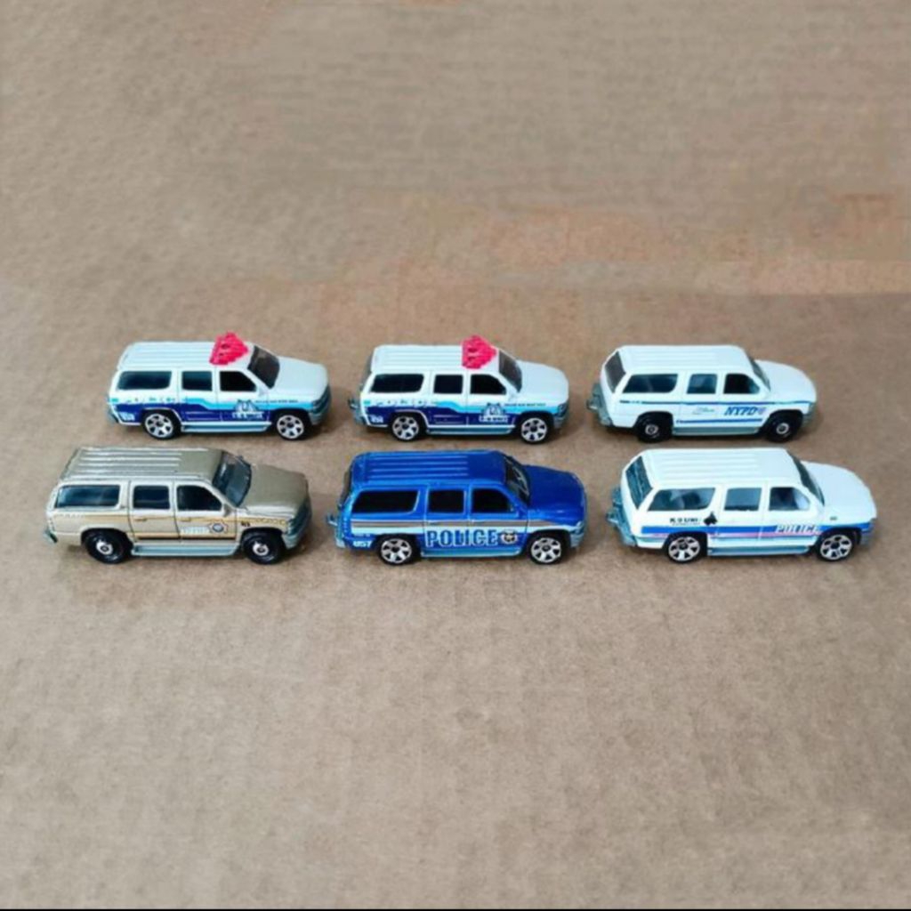 Matchbox Police Diecast Lose Chevrolet Suburban 1999 (Set 6pcs)