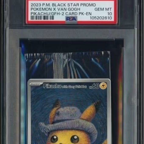 TCG Pokemon Pikachu with Grey Felt hat Van Gogh 085 Graded Sealed Promo PSA 10