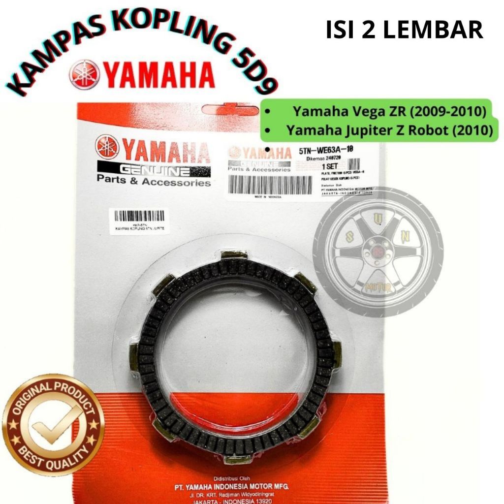 KAMPAS KOPLING 5D9 ORI YGP VEGA ZR , JUPITER Z ROBOT ASLI ORIGINAL PRESISI PLAT KOPLING