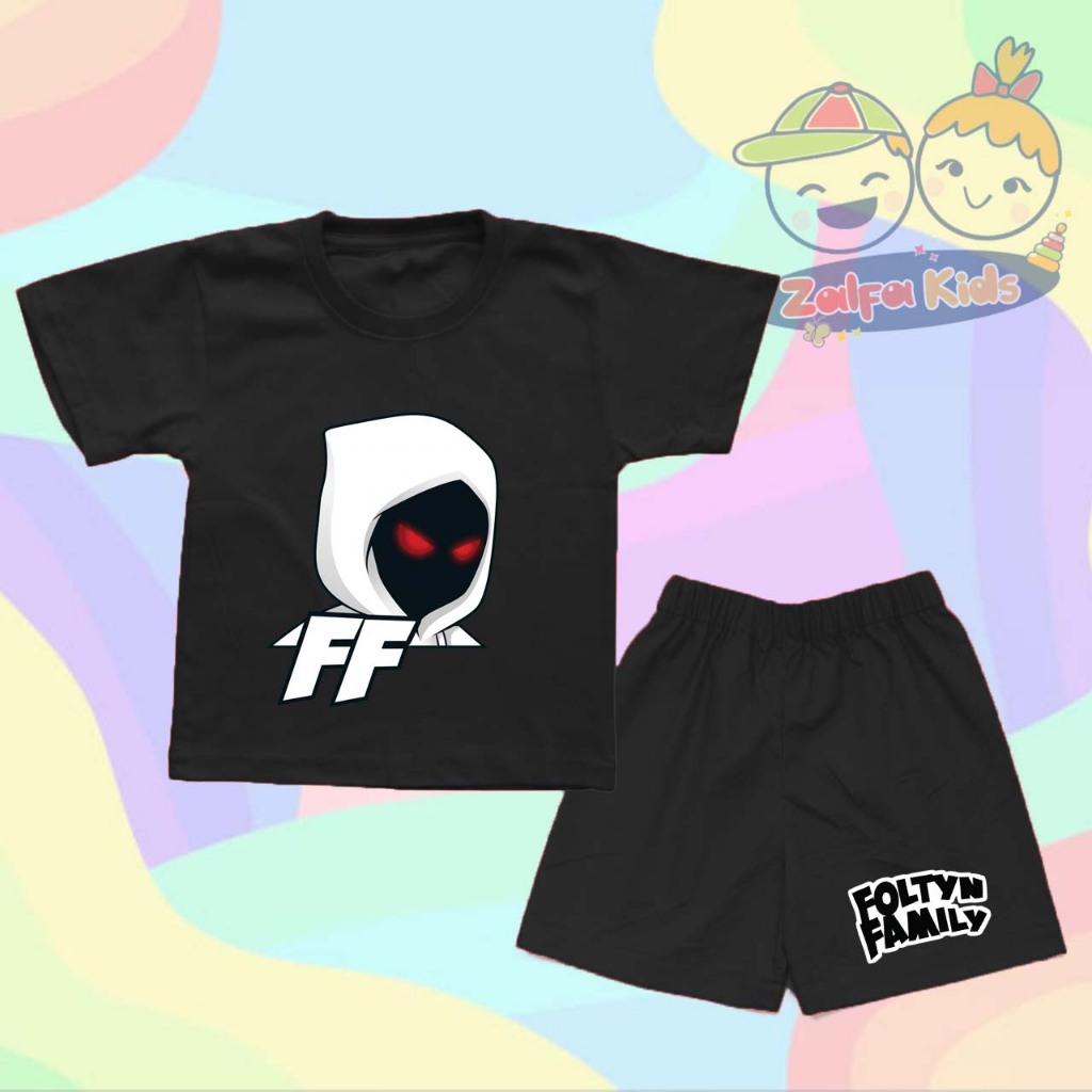 Setelan Kaos Anak Anak Foltyn Family FF Youtuber Roblox Game