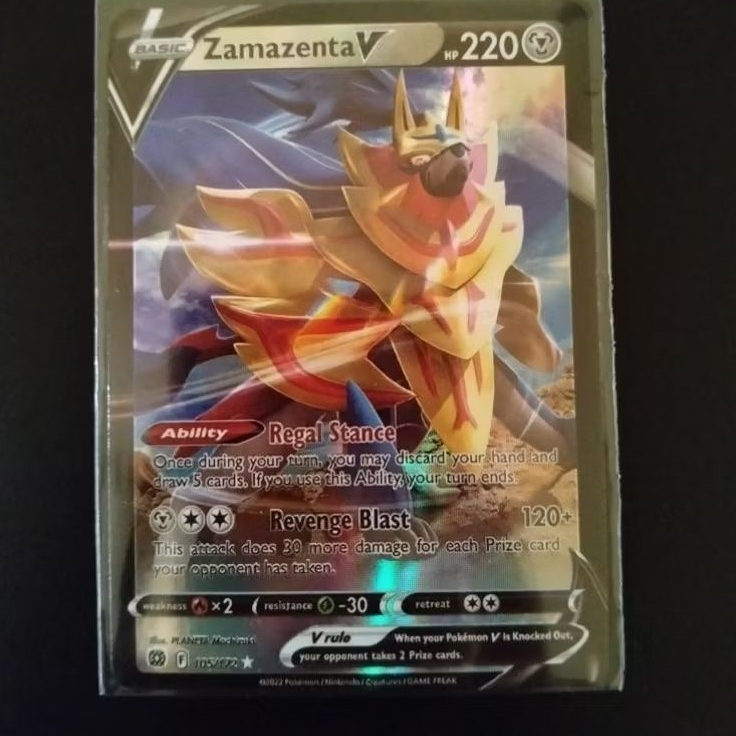 Kartu pokemon Zamazenta V English TCG 105/172
