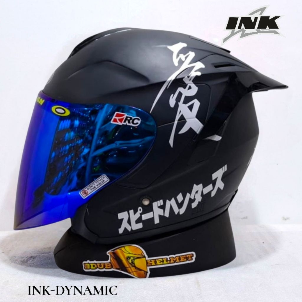 Helm INK dynamic black dof paket ganteng original INK