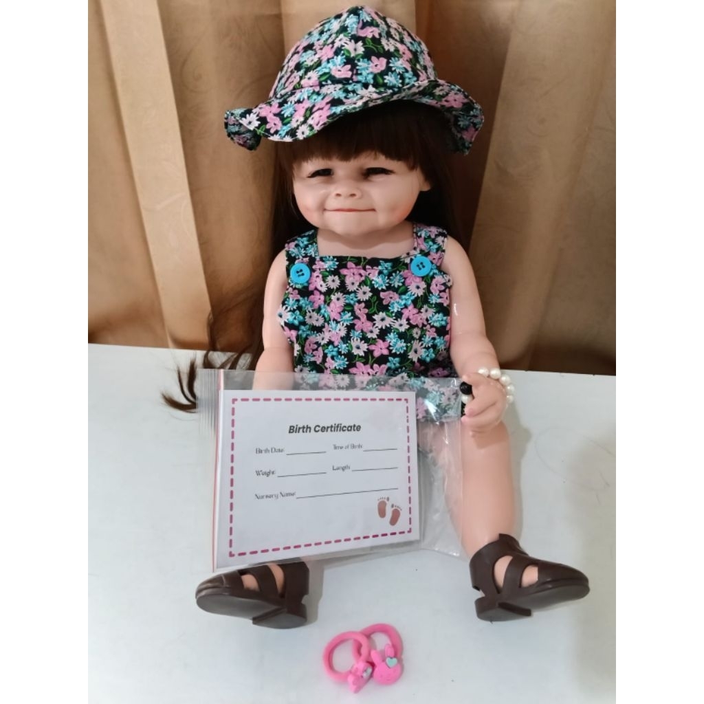 Ready Boneka Reborn 50 cm Lucu Lesung Pipi cantik mewah menarik Body Full Silikon Lokal