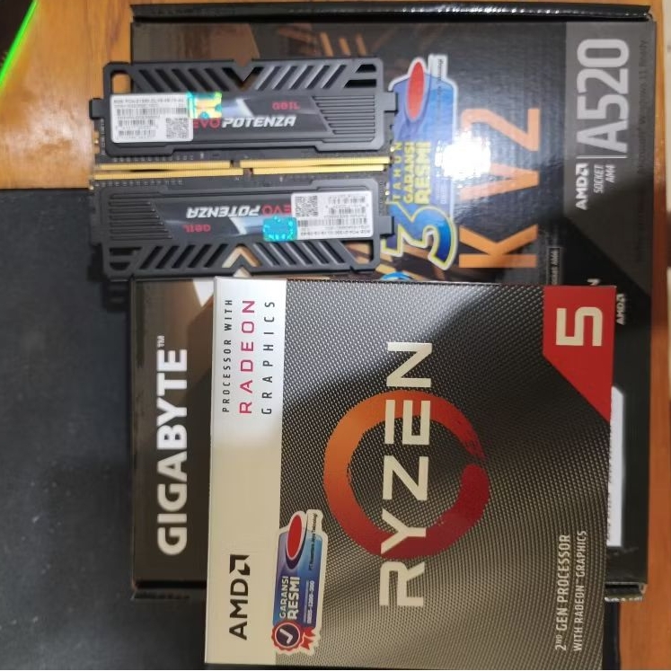 Ryzen 5 3400G + A520MK + 16GB