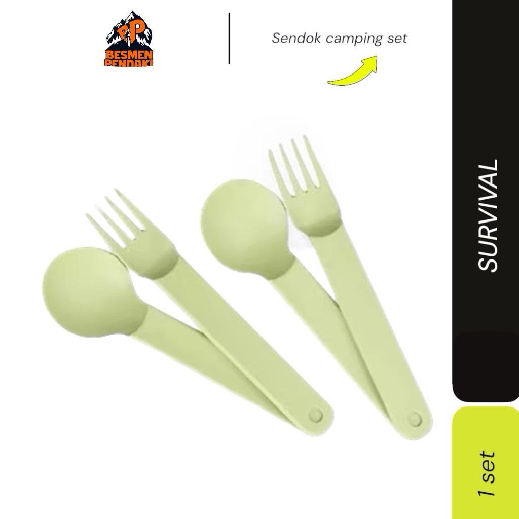 sendok set travel outdoor - Spoon & Fork/Sendok Garpu Set / sendok set basement pendaki