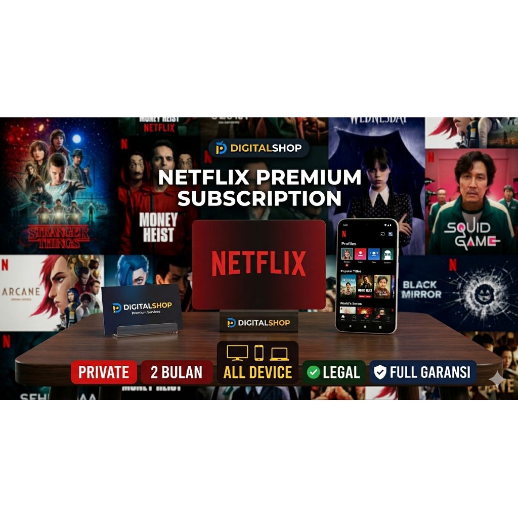 NETFLIX PREMIUM PRIVATE 2 BULAN FULL GARANSI AMAN & Legal