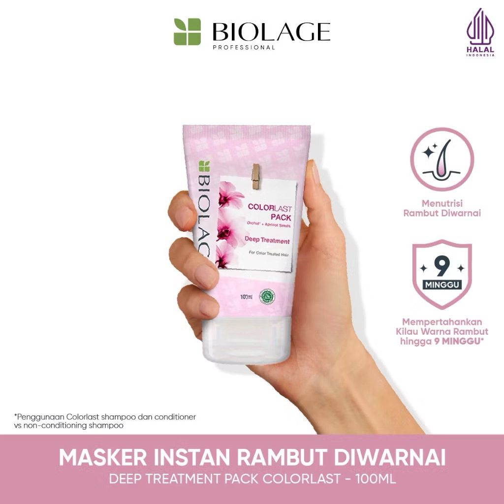 Biolage Indonesia Deep Treatment Pack Colorlast - Masker Intensif Professional untuk Rambut Diwarnai