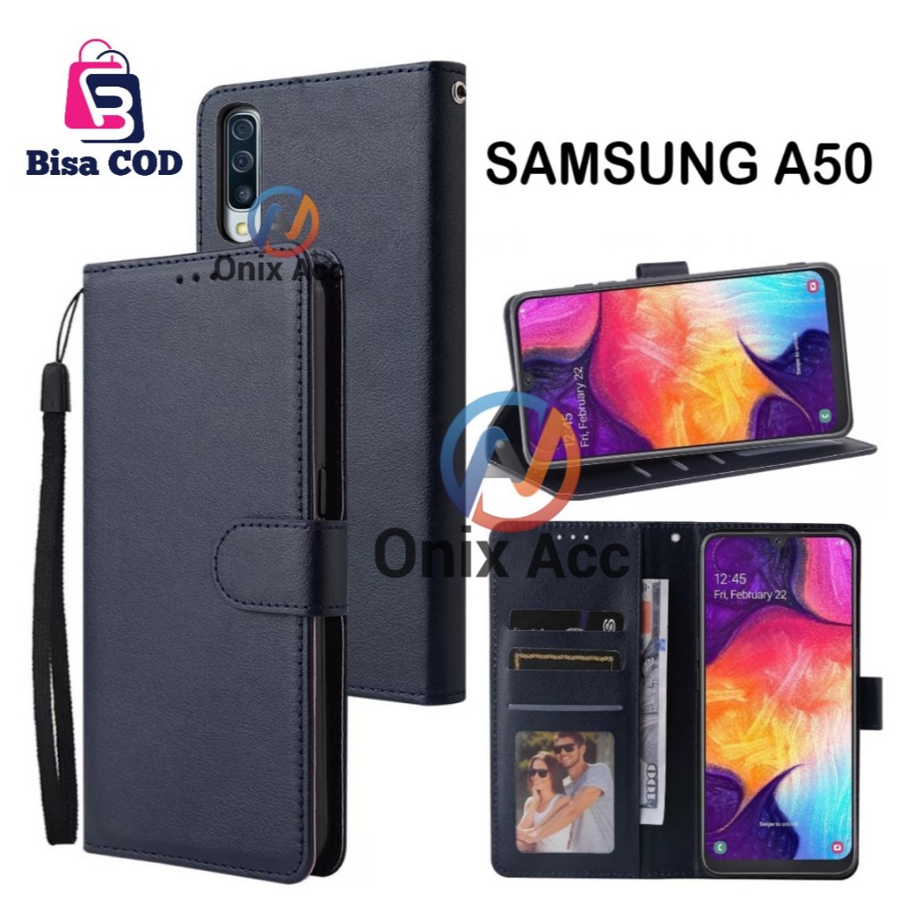 Flip Case SAMSUNG A50 Casing Dompet Kulit