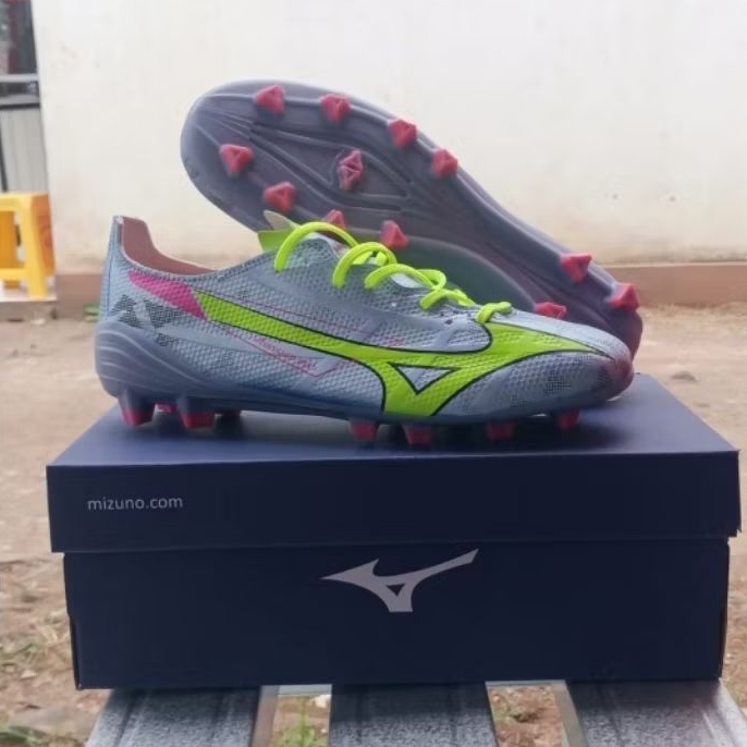 Terbaru Sepatu Bola Mizuno Rebula Pink Putih Kualitas Premium Grade Ori Bisa Cod