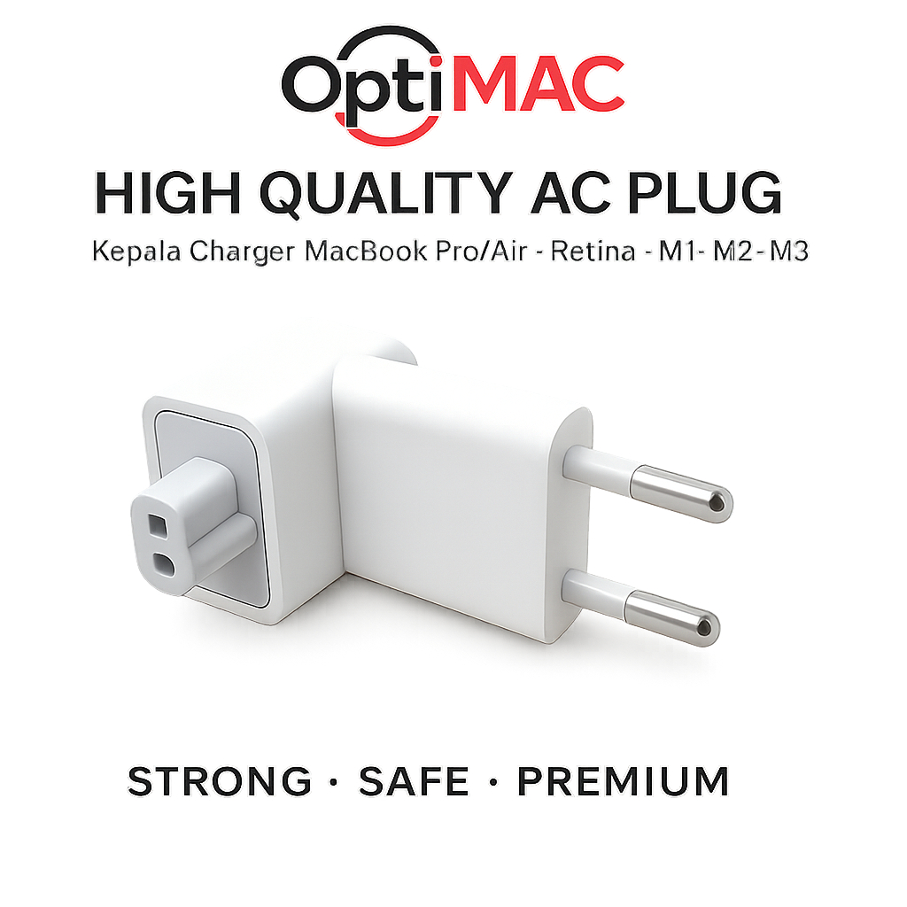 Cara Memasang AC Plug MacBook Pro Retina M1 M2 M3 EU