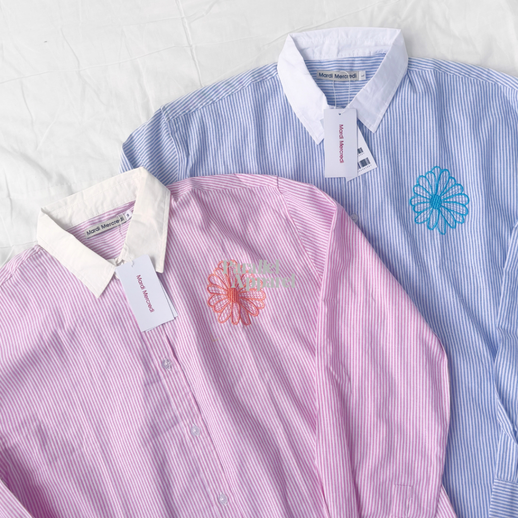 MRD MRCDI Oxford Stripe Flower Shirt